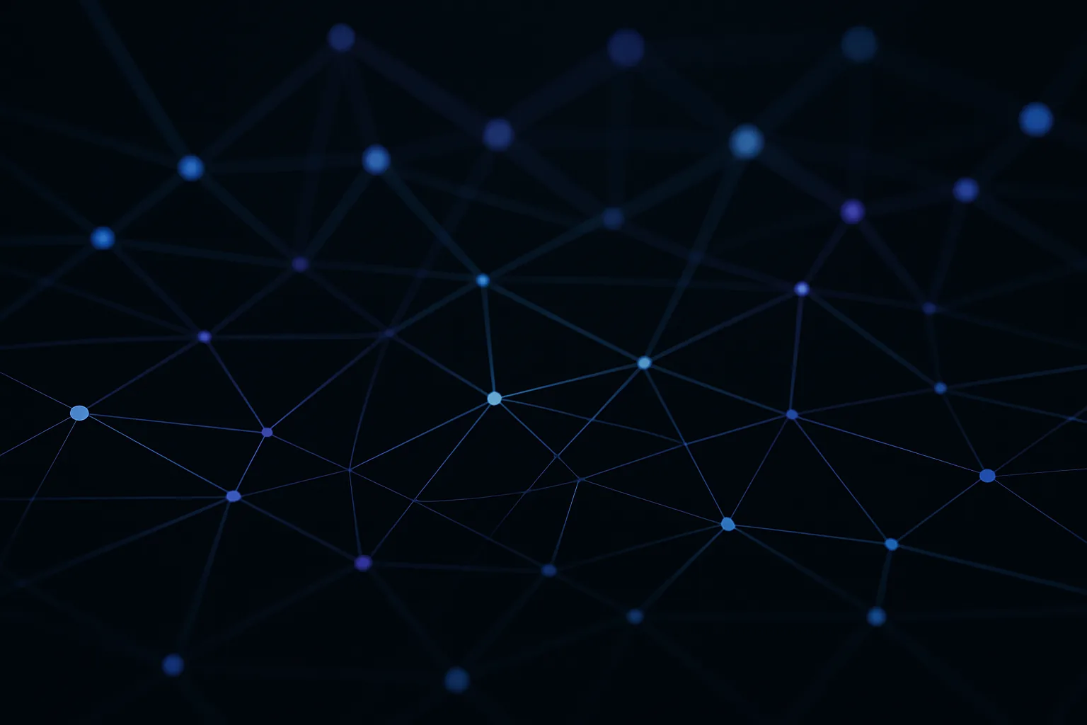 Interconnected nodes forming a web with varying thickness