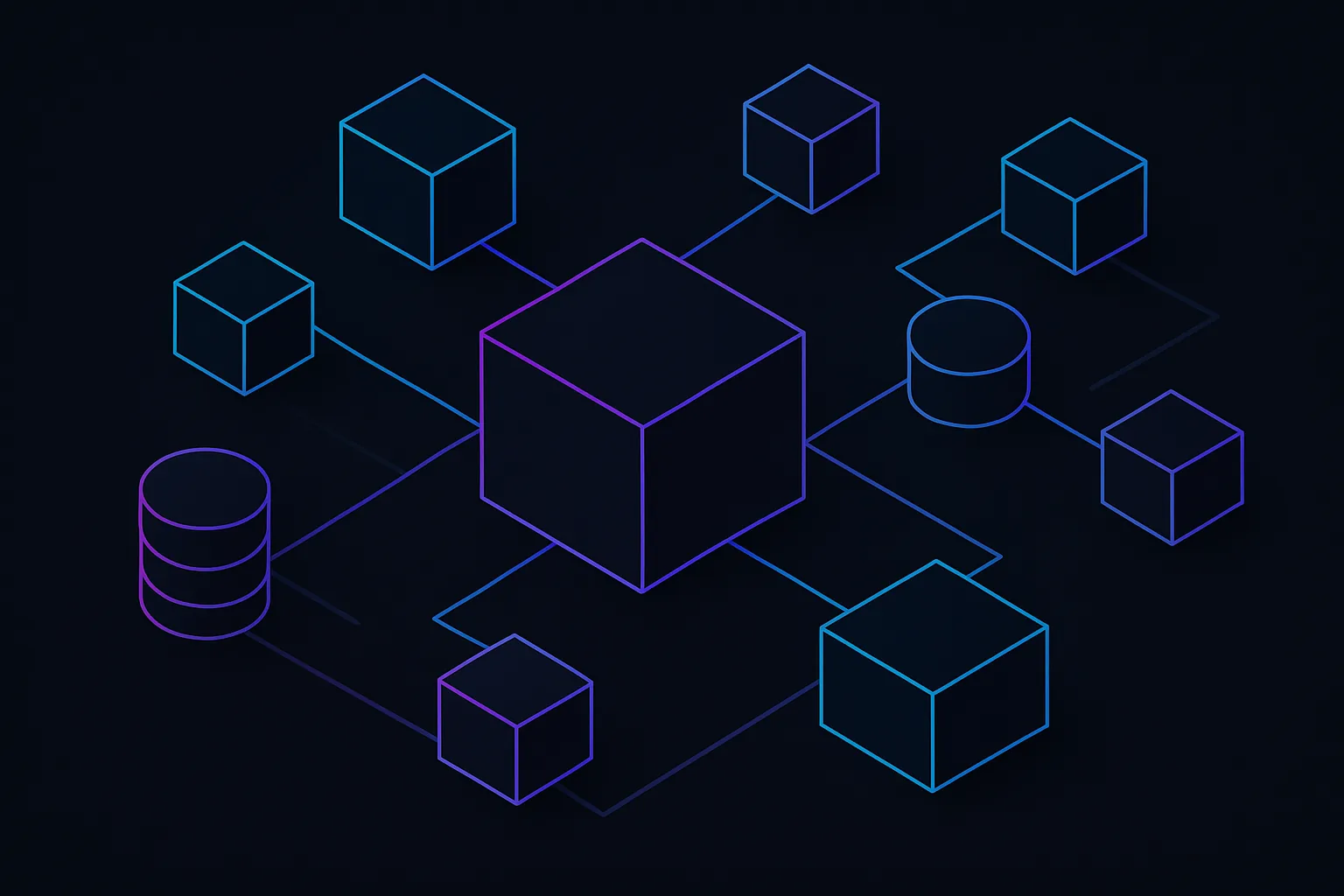 Abstract representation of microservices architecture