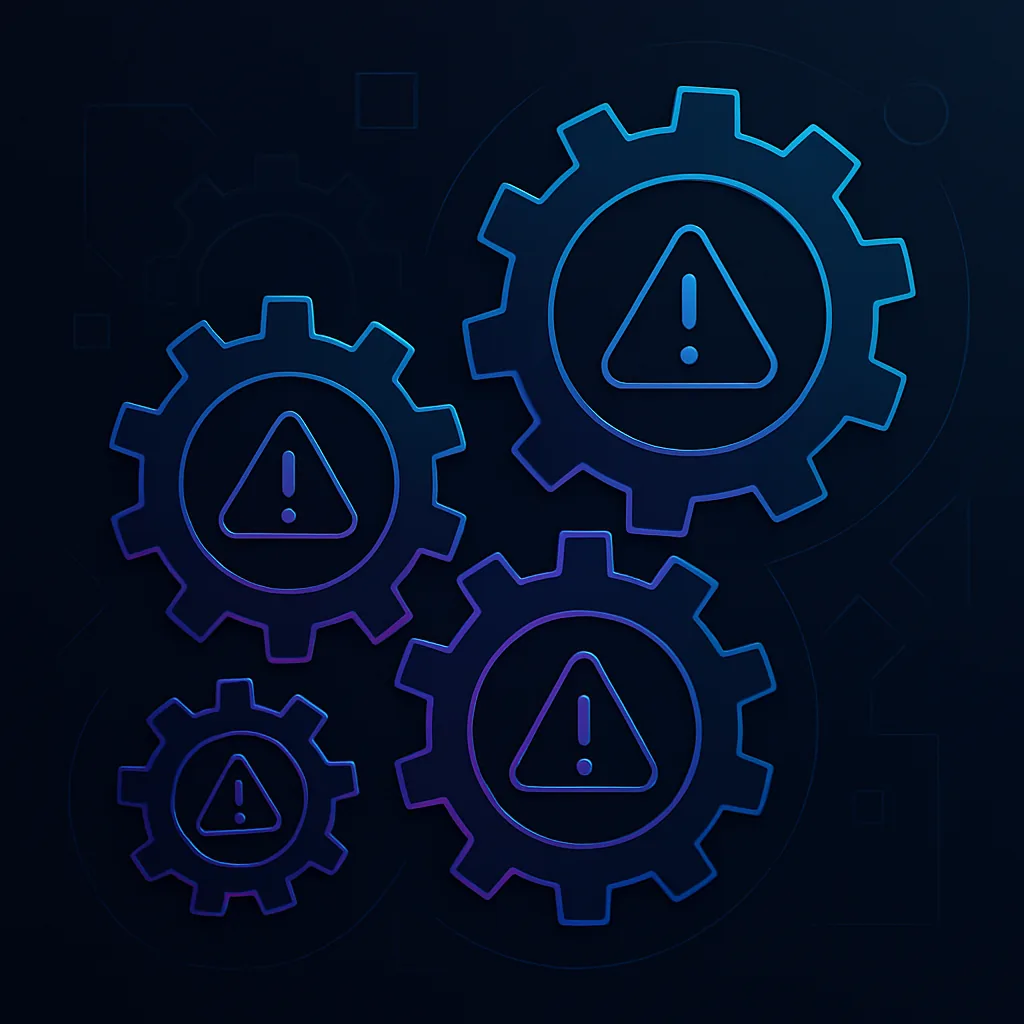 Abstract gears interlocking with exception symbols