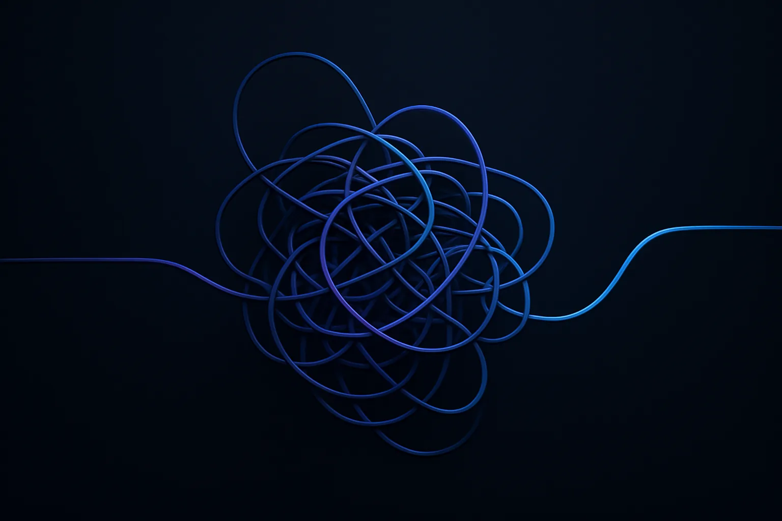 Abstract tangled wires representing confusion