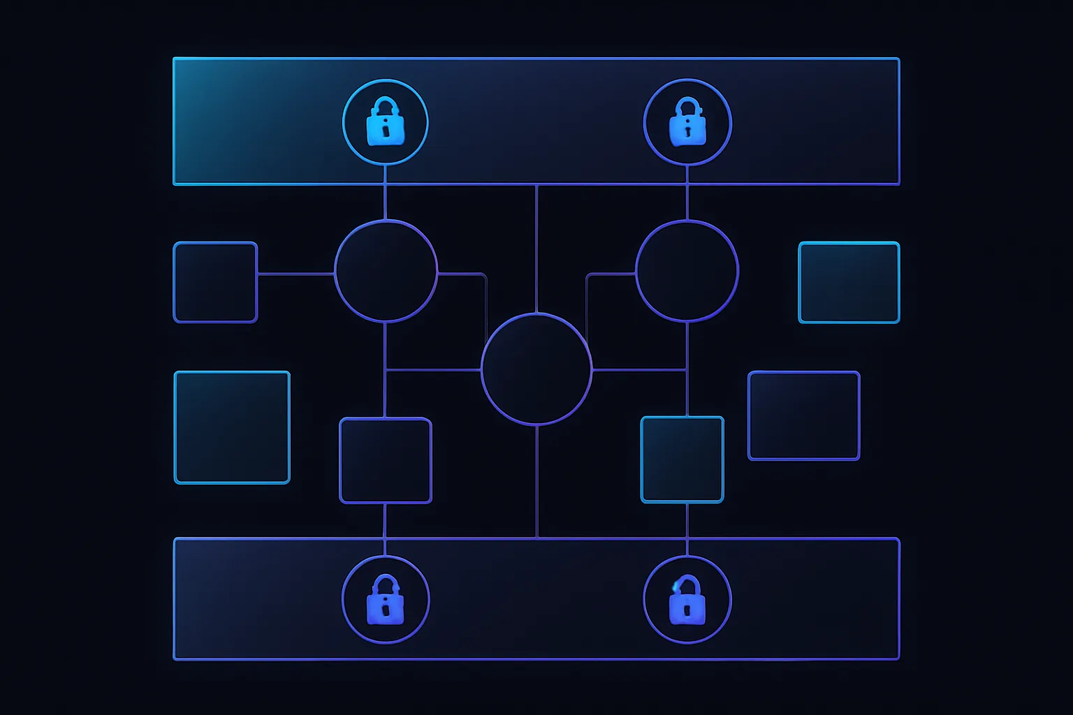 Diagram of microservices with authentication layers