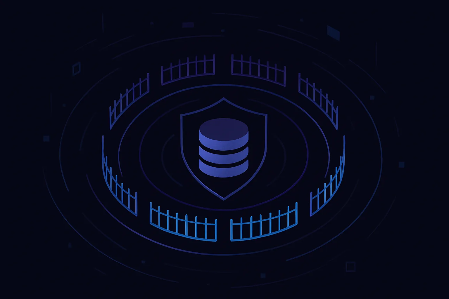 Abstract layers of security barriers around a database
