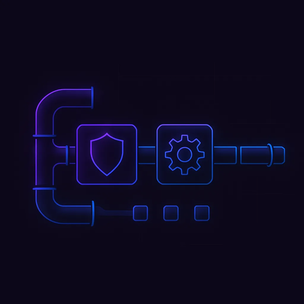 Abstract representation of a FastAPI service pipeline