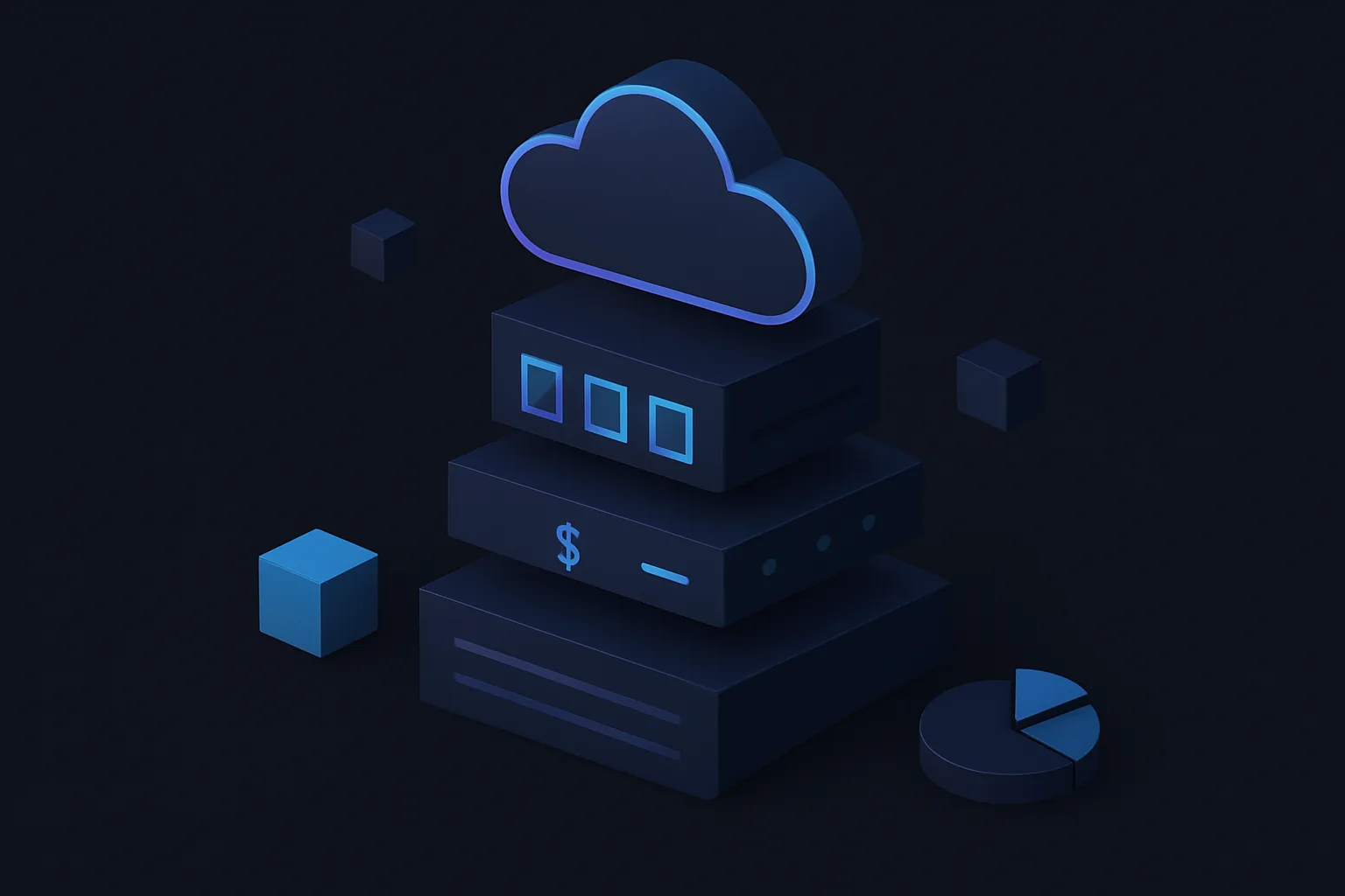 Layered cloud architecture with cost-efficient components