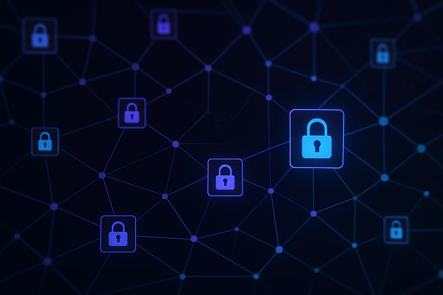 Interconnected nodes with secure locks