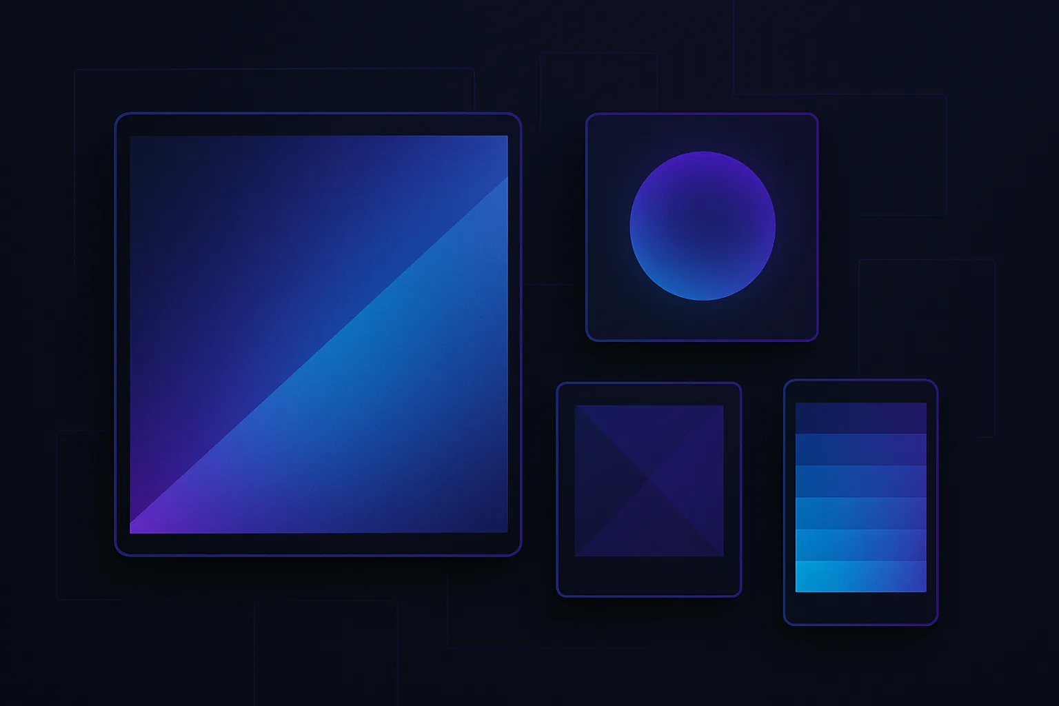 Visual representation of art direction and density switching in responsive images