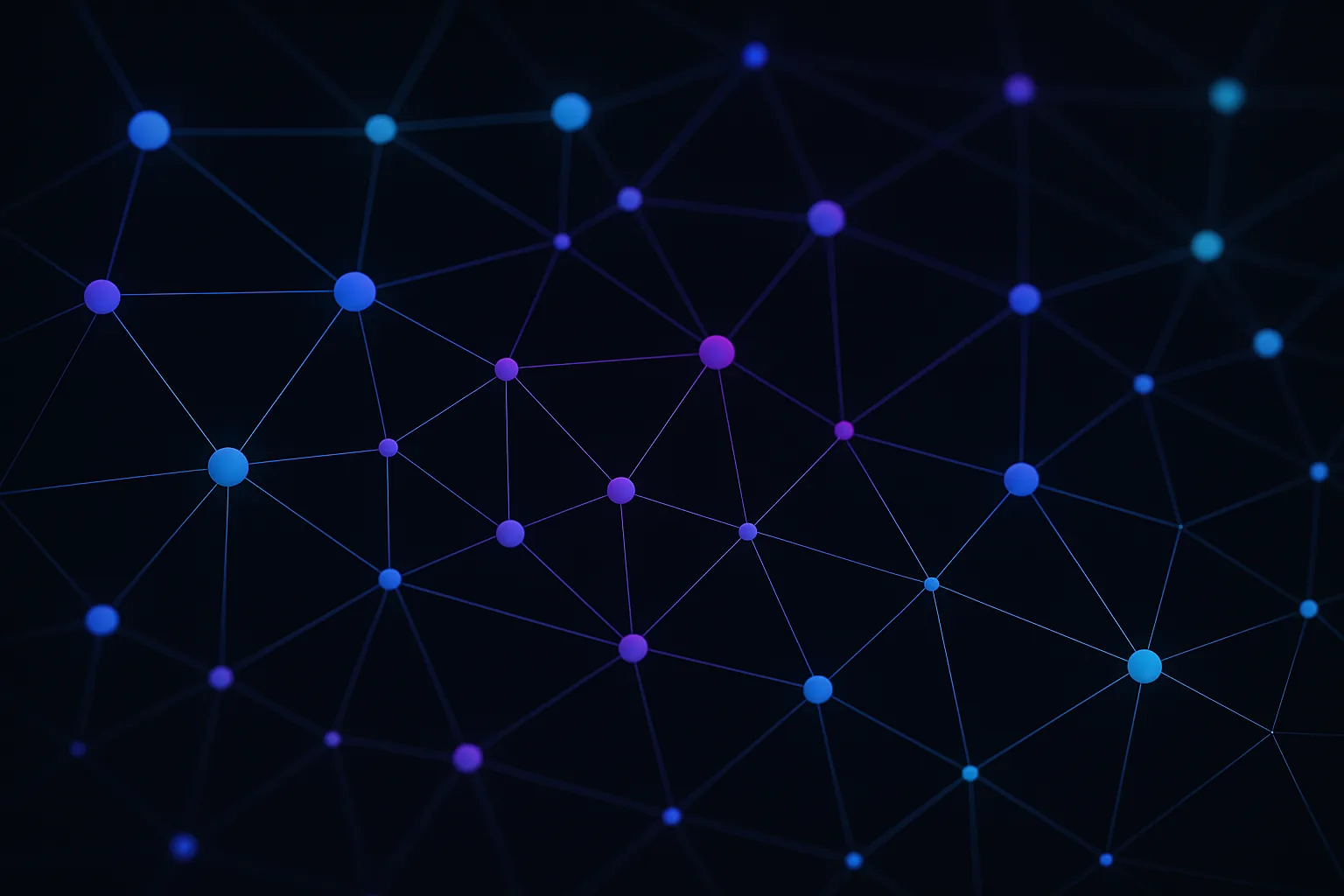 Network of interconnected nodes representing companies using the technique