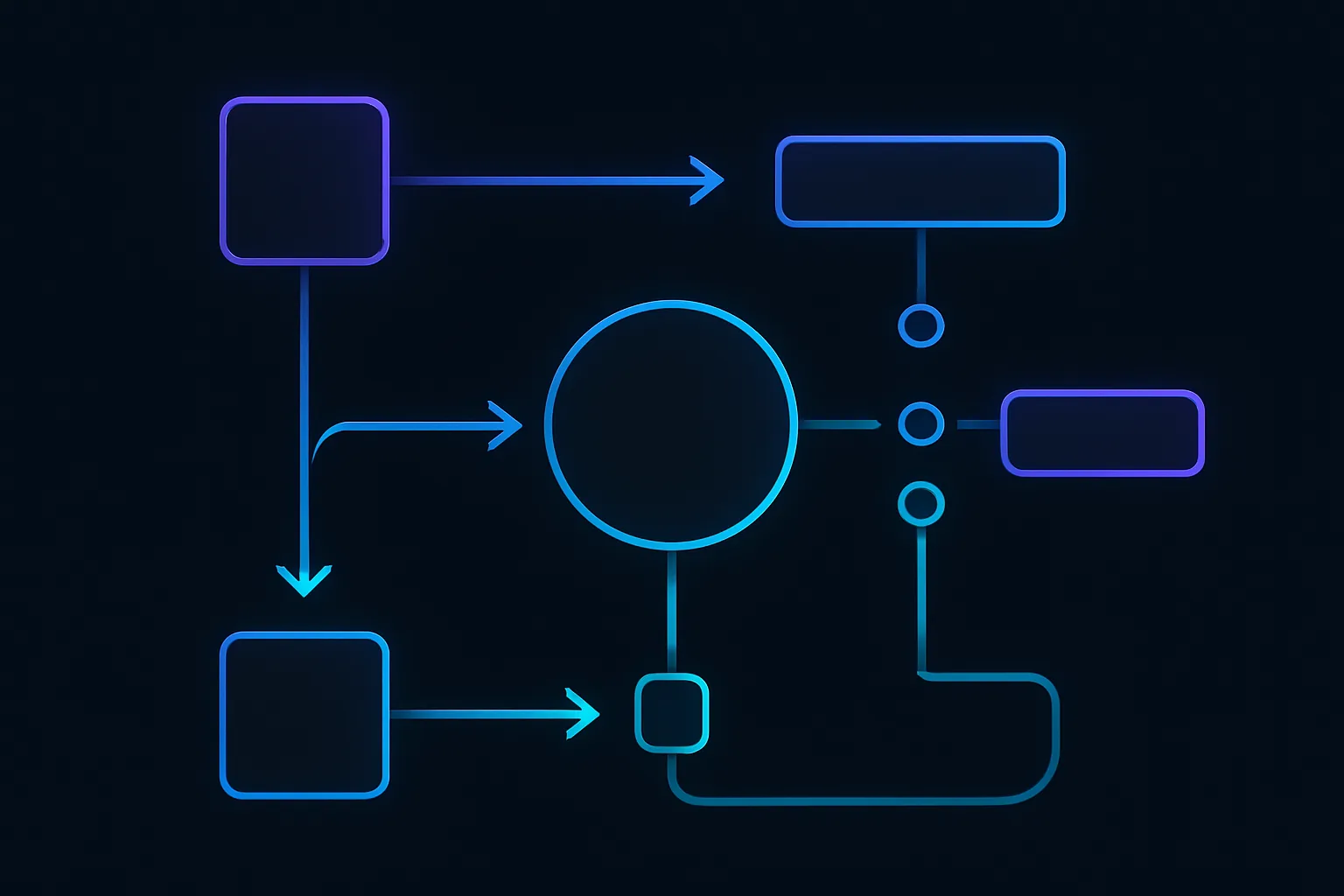 Abstract flowchart with nodes representing GitHub Projects setup steps