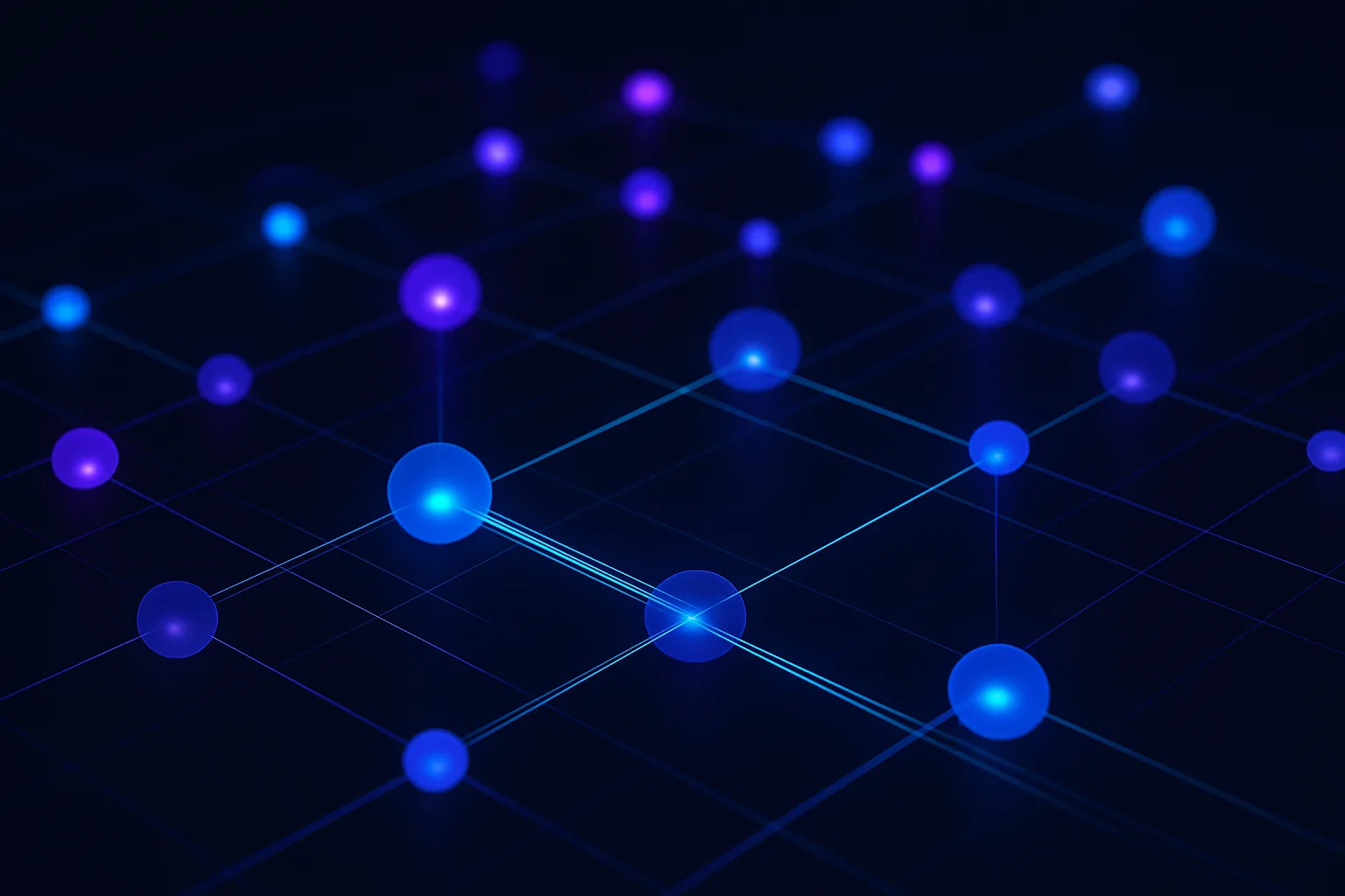 Abstract network of interconnected nodes with data streams