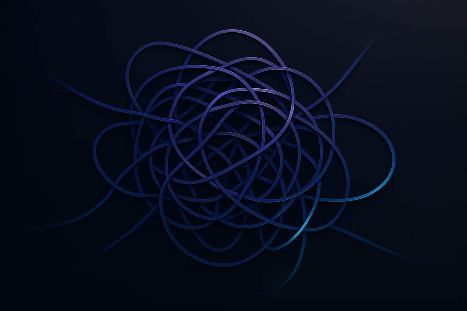 Abstract tangled lines representing confusion