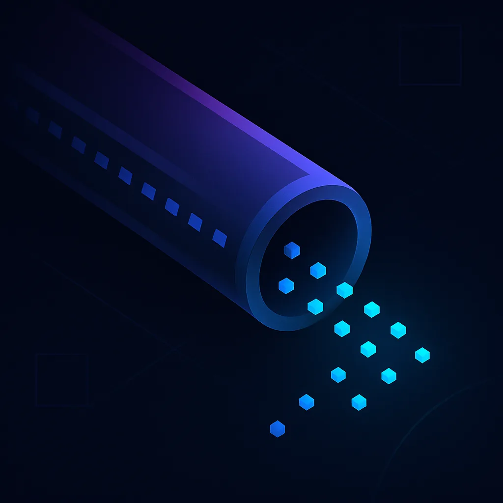 Flow of data through a pipeline with minimal memory usage