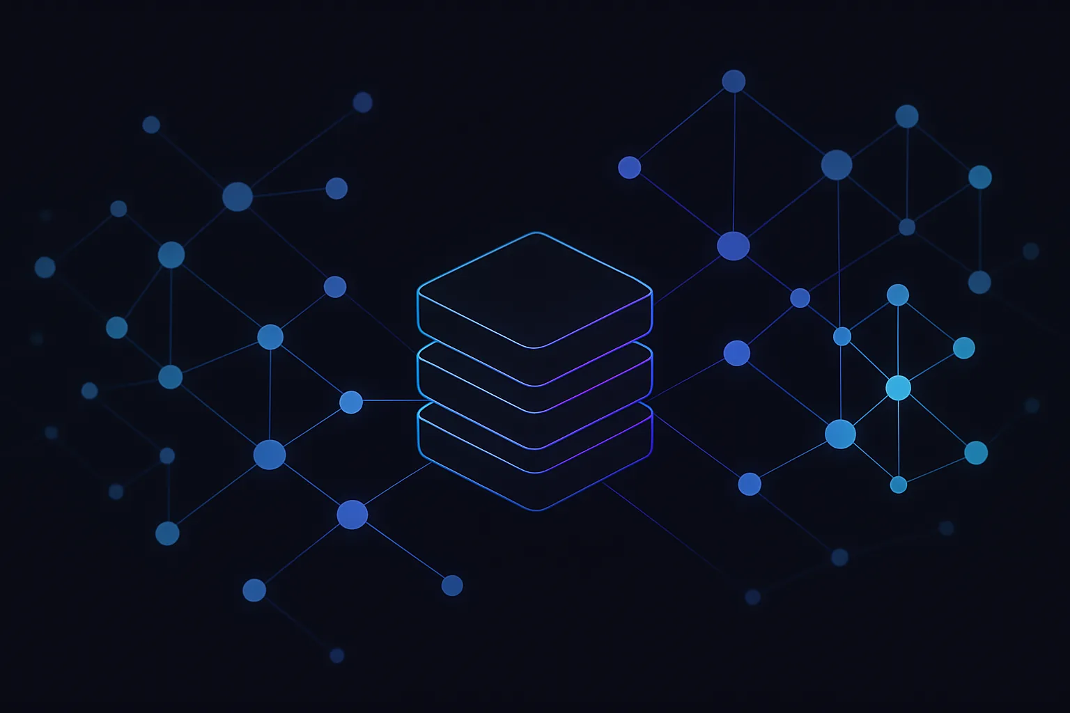 Interconnected nodes representing data aggregation