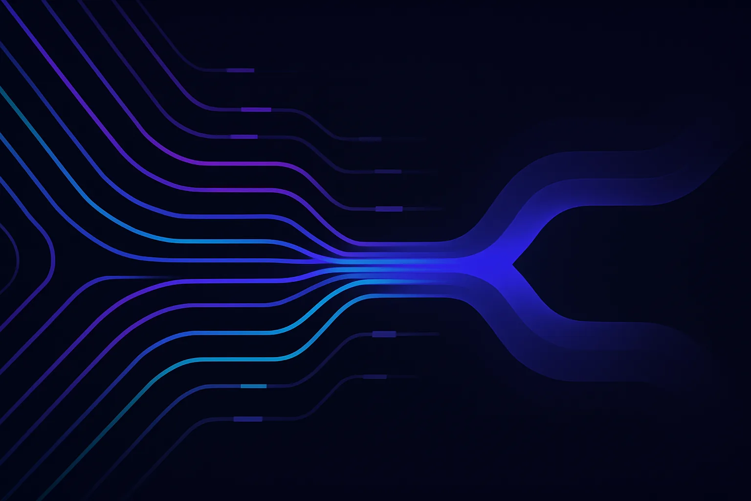Data streams merging into a unified flow