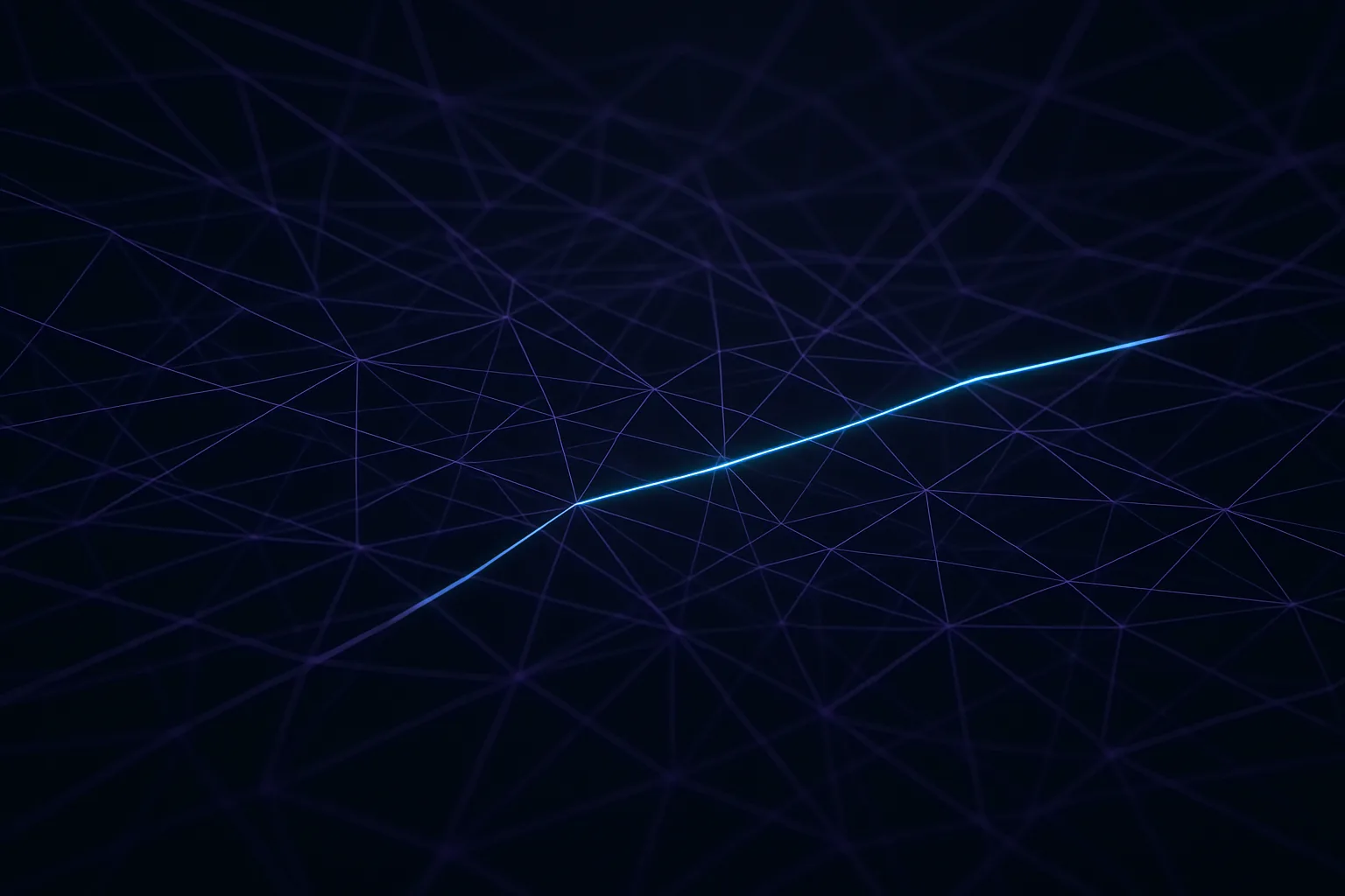 A tangled web of lines with a clear path cutting through