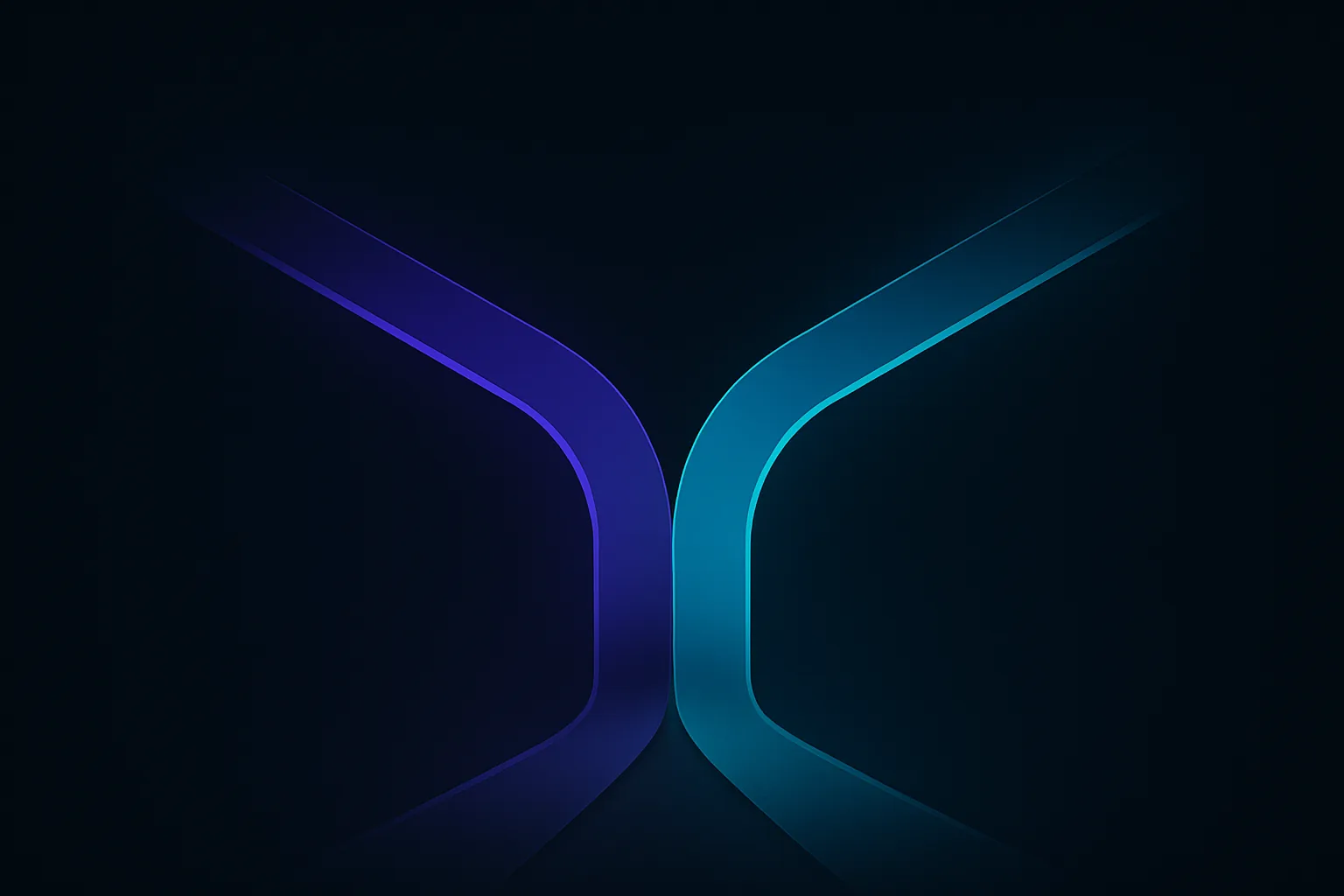 Two contrasting paths diverging from a central point