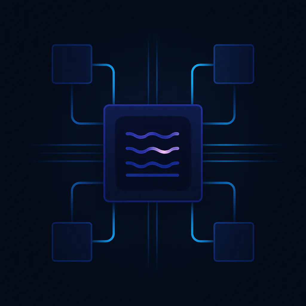 Abstract illustration of a thread pool with one thread blocking others