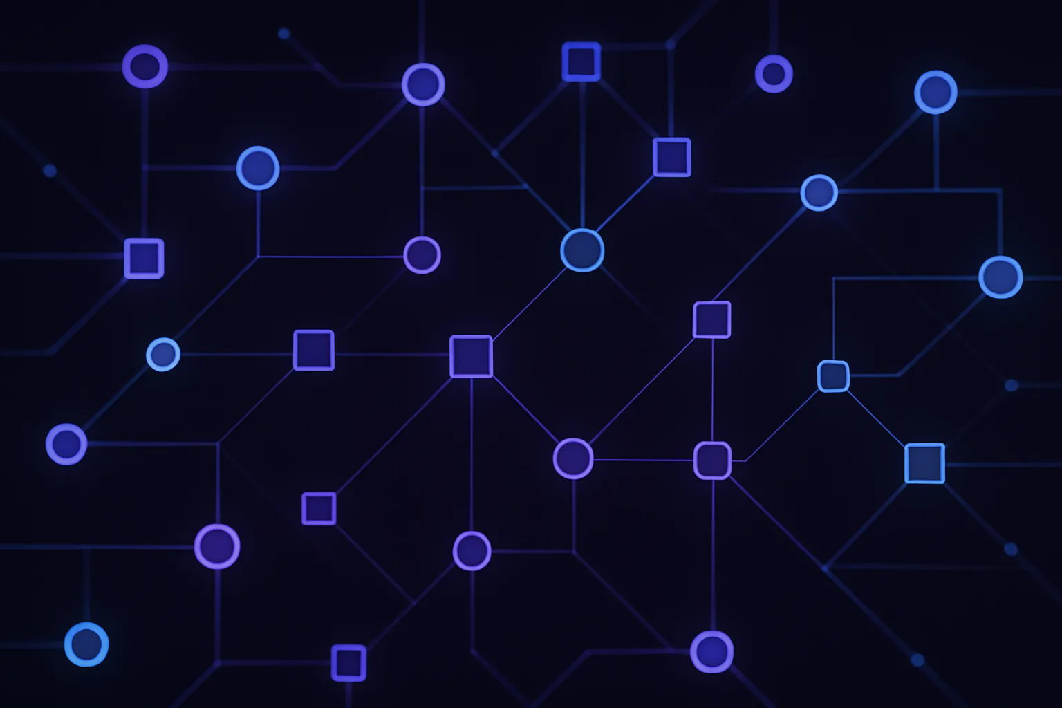 Complex network of interconnected nodes representing form state and validation