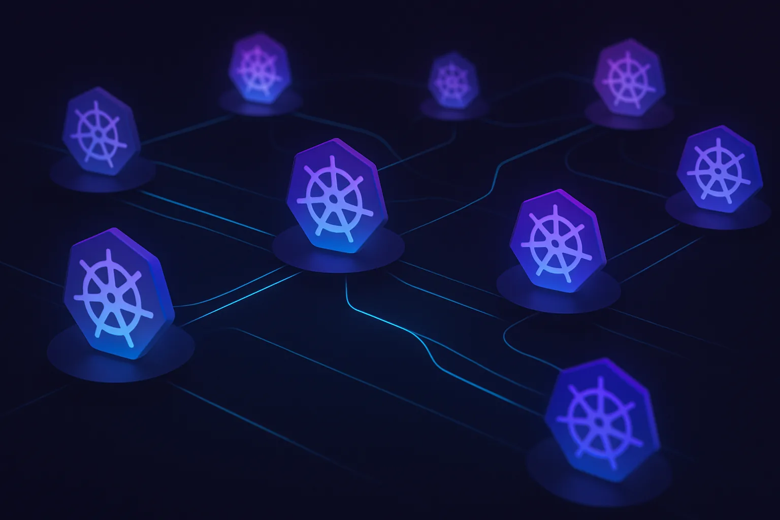 Interconnected nodes with data streams between clusters