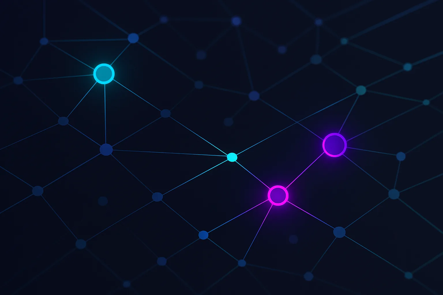 Network of nodes with highlighted bottlenecks