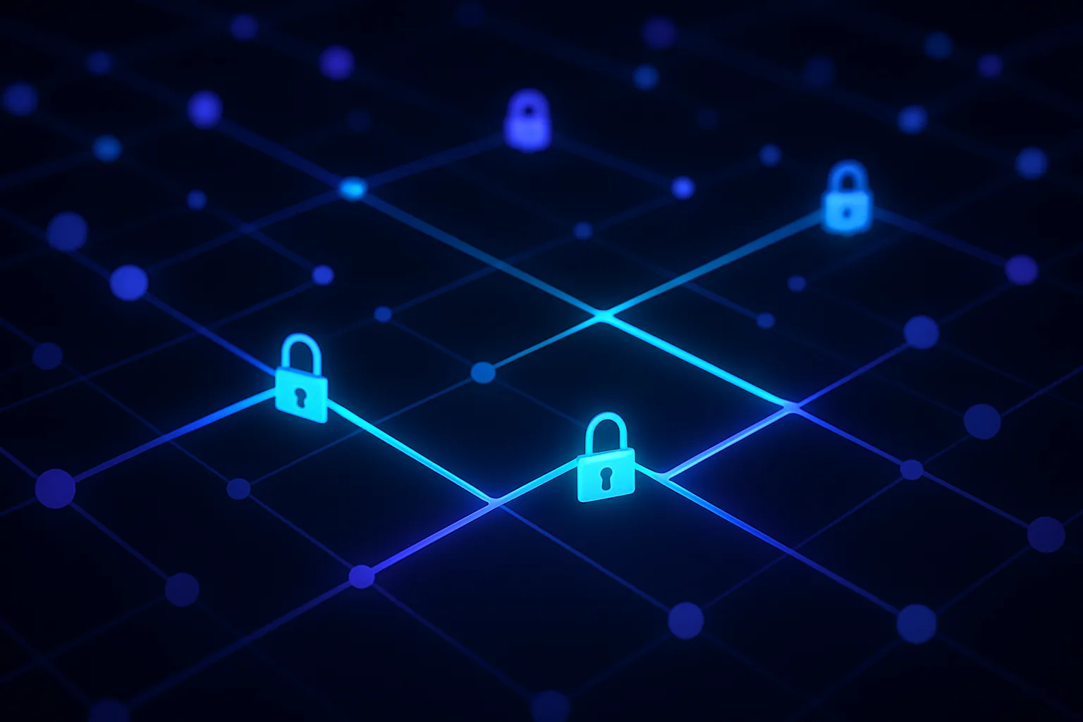 Network of interconnected nodes with secure pathways
