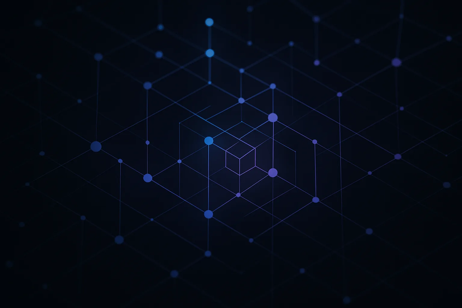 Network of interconnected nodes representing LLM architecture